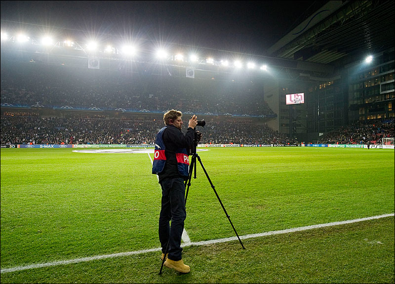Panoramafotografering i Parken (FC København i UEFA Champions League).