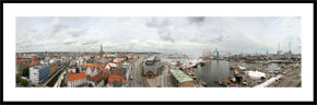 Panorama af Aarhus - panoramabillede i farver