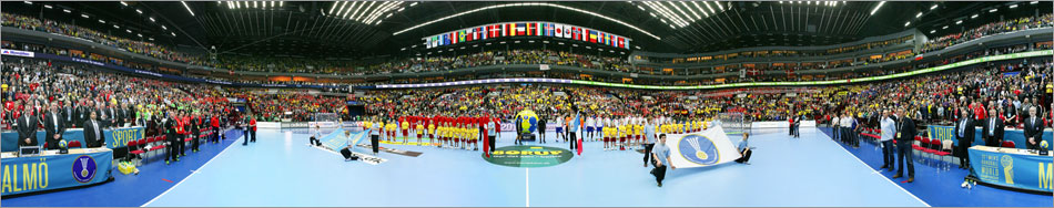 360 graders panorama fra herre VM-finalen i håndbold 2011