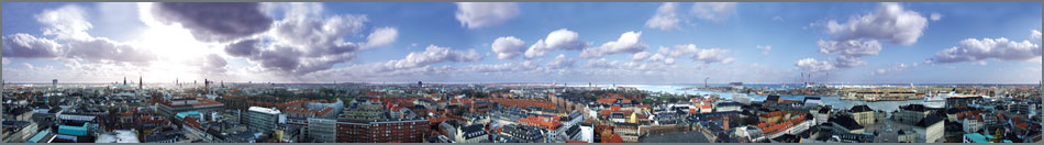 360 graders panorama af København set fra Marmorkirken