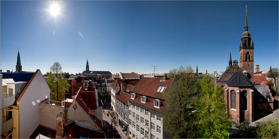 Panorama af København med Helligåndskirken