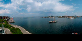 360 graders panorama af Langelinie Lystbådehavn