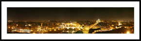 Rom fotograferet fra Castel Sankt Angelo - panoramabillede i farver