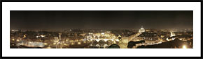 Rom fotograferet fra Castel Sankt Angelo - panoramabillede nedtonet
