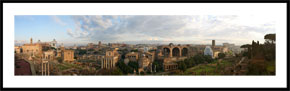 Rom fotograferet fra Palatinerhøjen - panoramabillede i farver