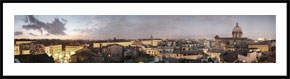 Piazza Campo de Fiori i Rom - panoramabillede nedtonet